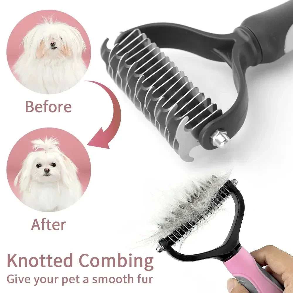 Double-Sided Pet Grooming Brush
