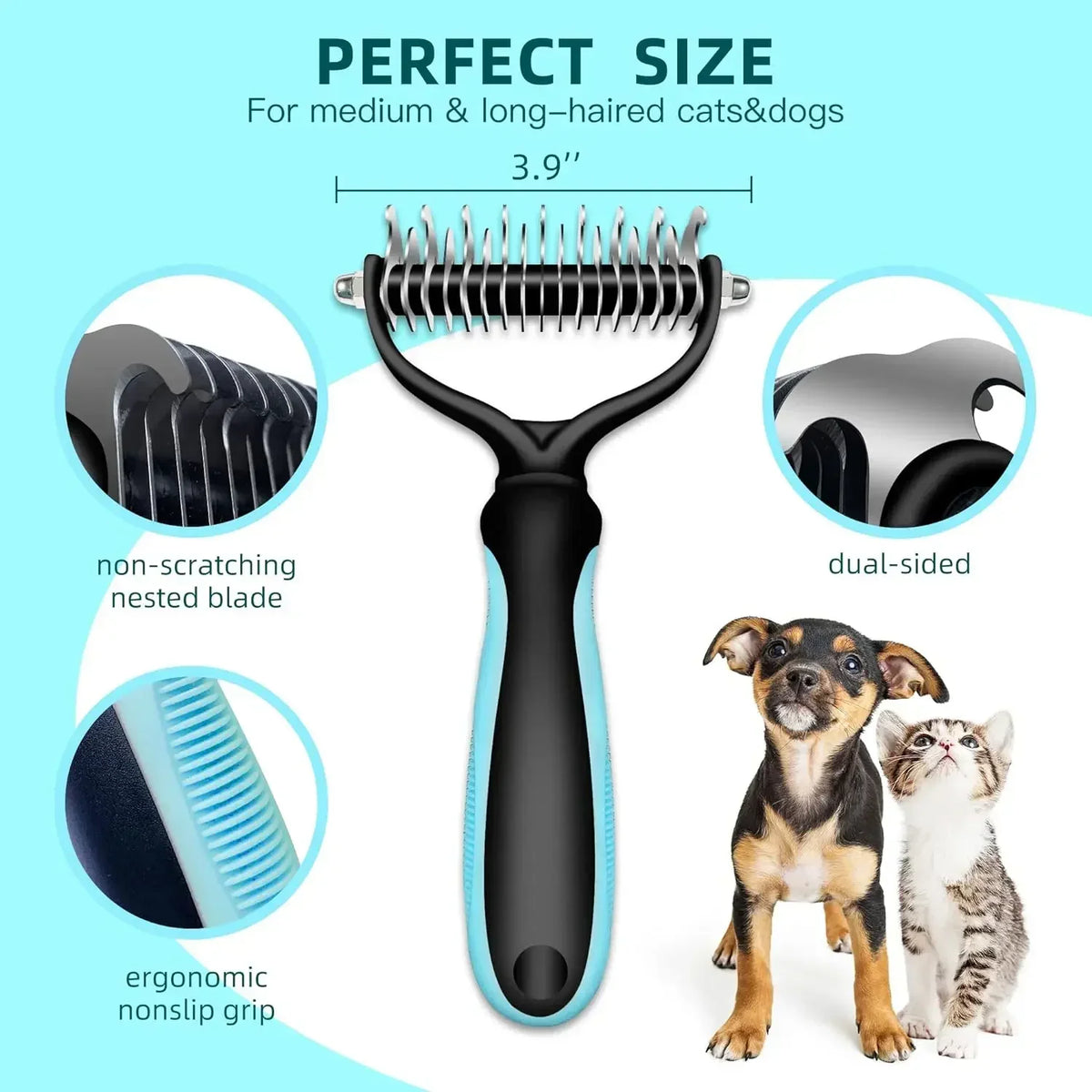 Double-Sided Pet Grooming Brush