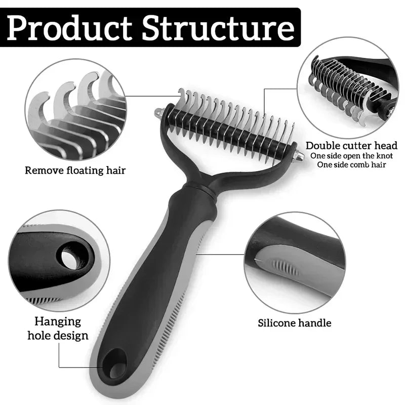 Double-Sided Pet Grooming Brush