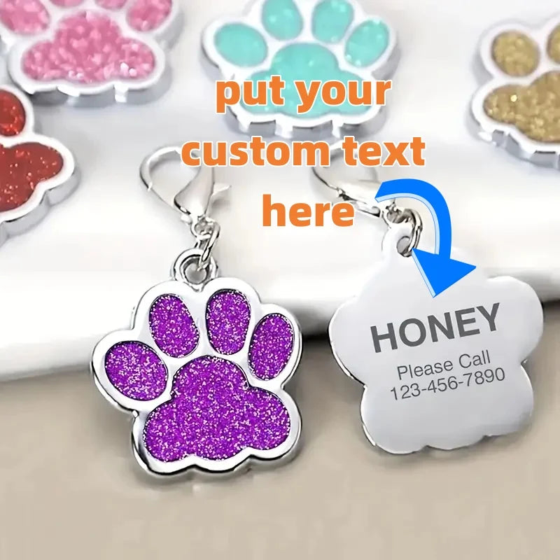 Custom Rhinestone Pet ID Tag
