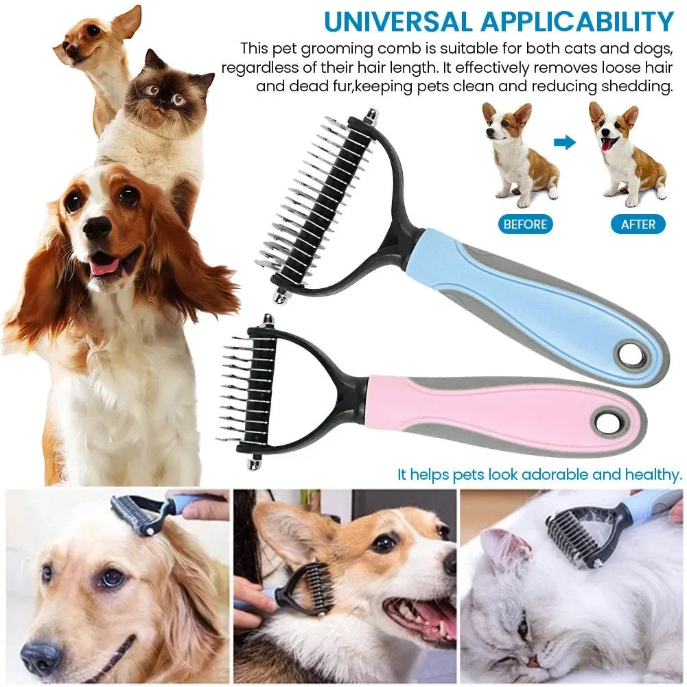 Double-Sided Pet Grooming Brush