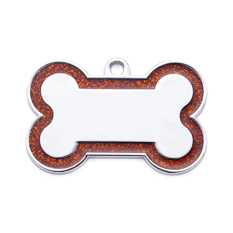 Custom Glitter Bone ID Tag